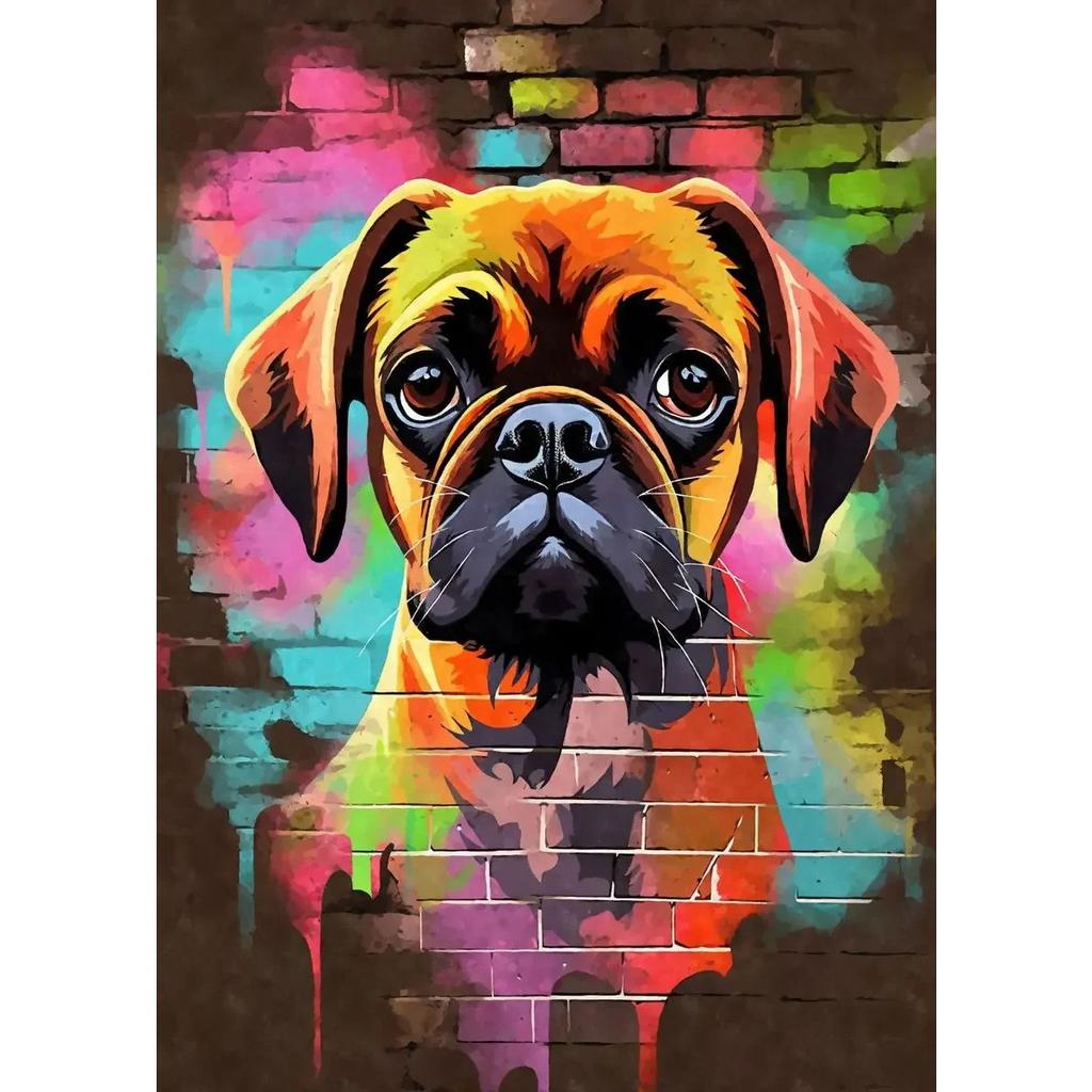 Cute Pet Dogs Graffiti Poster Prints Aesthetic Pug Dachshund Maltese Dog Wall Art Canvas Painting Home Kids Room Decor Picture
