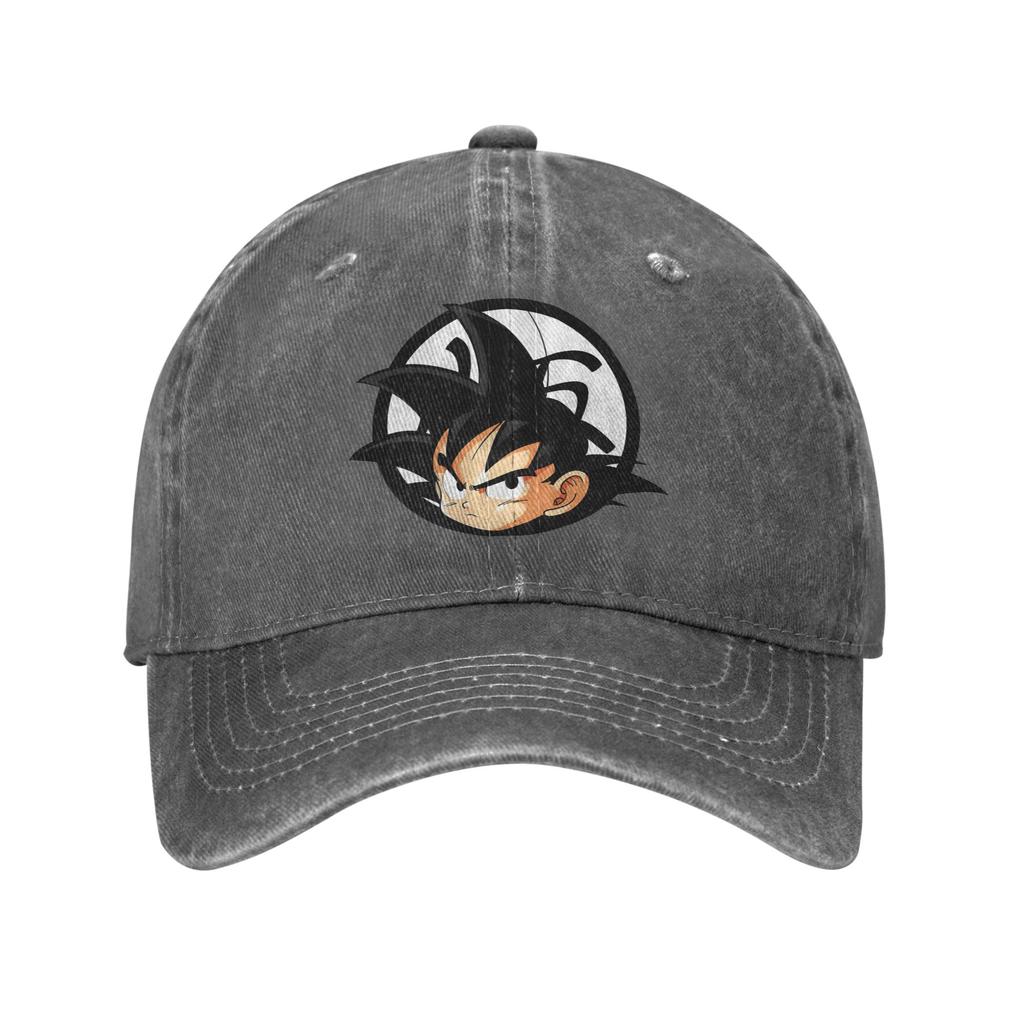 Dragon Ball Kanji Kid Goku Men Women Baseball Cap Distressed Cotton Caps Hat Outdoor Workouts Unstructured Soft Snapback Hat