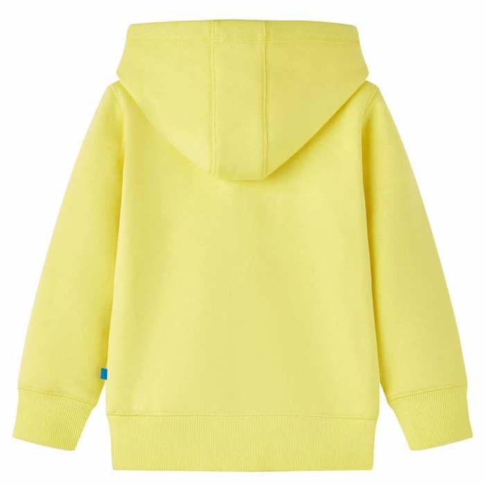 Sweat-shirt à capuche et fermeture éclair pour enfants jaune clair 92/104/116/128/140