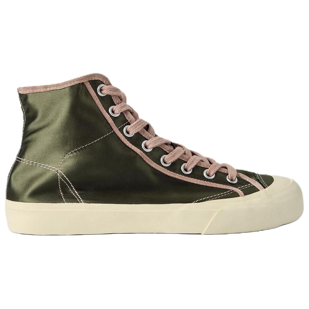 Zara Bobby Gillespie X  Kate Moss Collaboration Lace-Up Fashion Ankle Boots Men ankle boots Green 2111620500