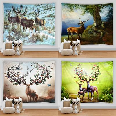 Forest Elk Decorative Tapestry Home Wall Decor Office Living Room Tapestry