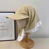 Driving Rural Style Headscarf Baseball Hat Plaid Cotton Triangle Headscarf Hat Soft Sunshade Scarf Peaked Cap Summer Outing