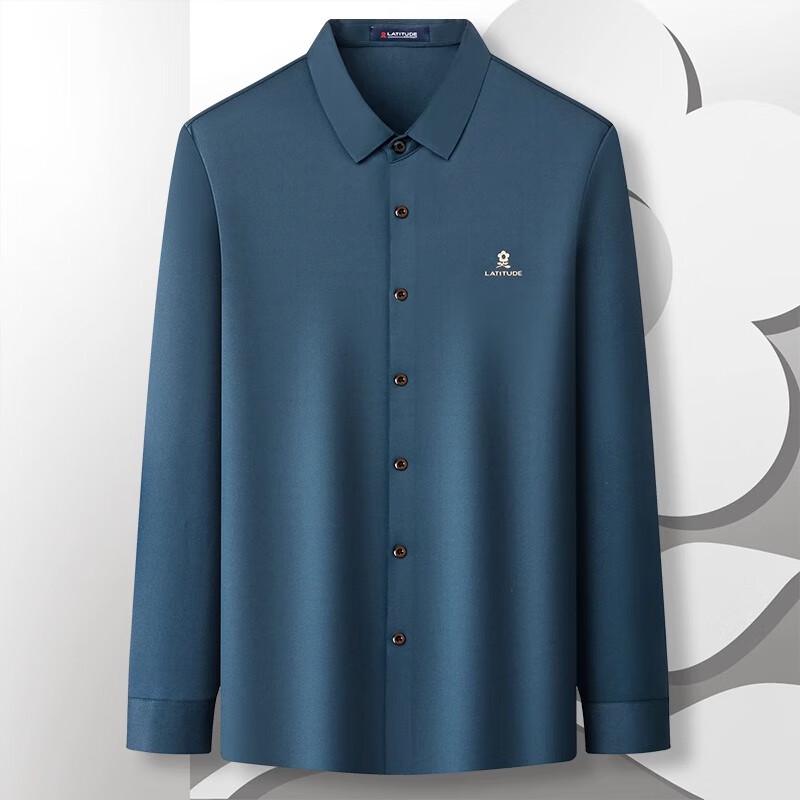 

MONTAGUT Men s Business Long-Sleeve Stretch Shirt 56
