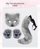 Handmade Halloween Fox Costume: Mask, Gloves & Plush Tail