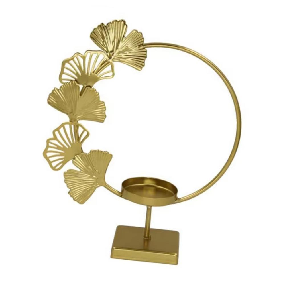 Gold Iron Candle Holder Exquisite Desktop Tealight Holder  Wedding Props