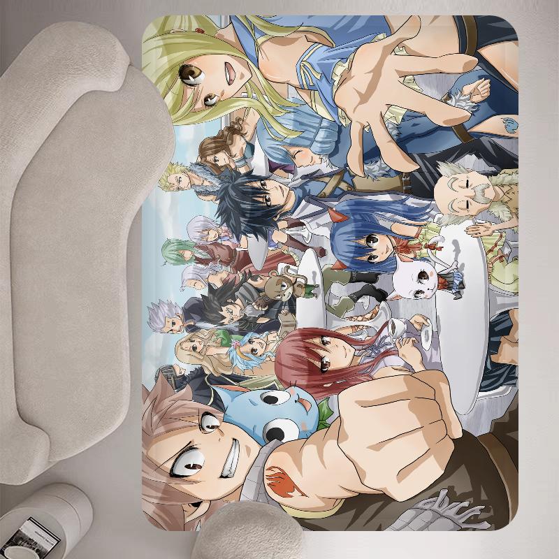 Fairy Tail Room Mats Anti-slip Absorb Water Long Strip Cushion Bedroon Mat Household Carpets