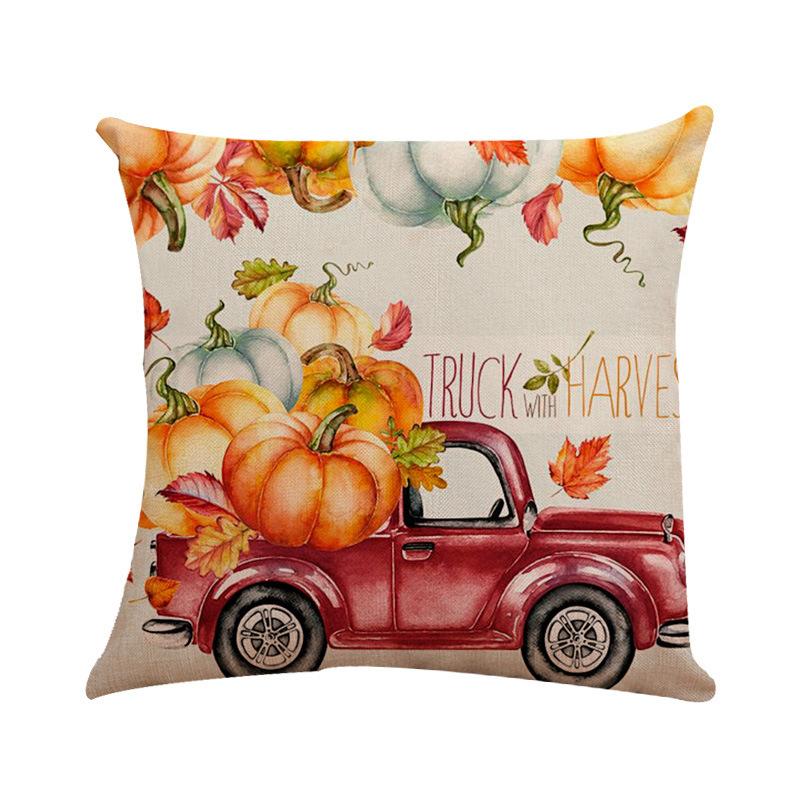 Halloween Pumpkin Series Throw Pillow Covers With Digital Printing Of Short Plush Fabric Car-Shaped Sofa Cushion Home Decor