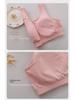 Zhangyan Pastoral Style Pure Cotton Bra: Large Cup, Front Buckle, Wide Back, Comfortable & Breathable for Middle-Aged and Elderly.