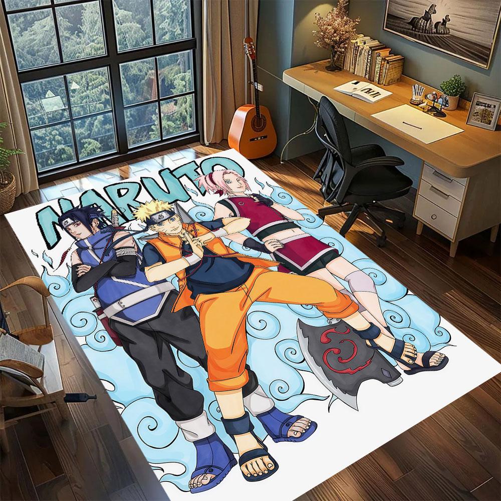 Naruto Anime Charakter Teppich für Wohnzimmer Schlafzimmer Heimdeko Coole Filmmatte Spielbodenmatte