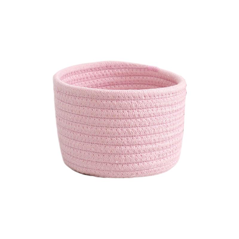 Ručně vyráběné tkané bavlněné lano Tkaný úložný koš Stolní organizér Sundries Hračky Kosmetika Klíče Svačiny Krabice Sundries Organizer