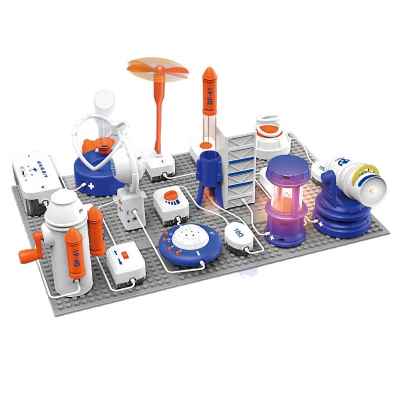 Children's Science Experiment Set Toy AI Voice Education Circuit Building Block Experiment Toy Assembly Puzzle Toy