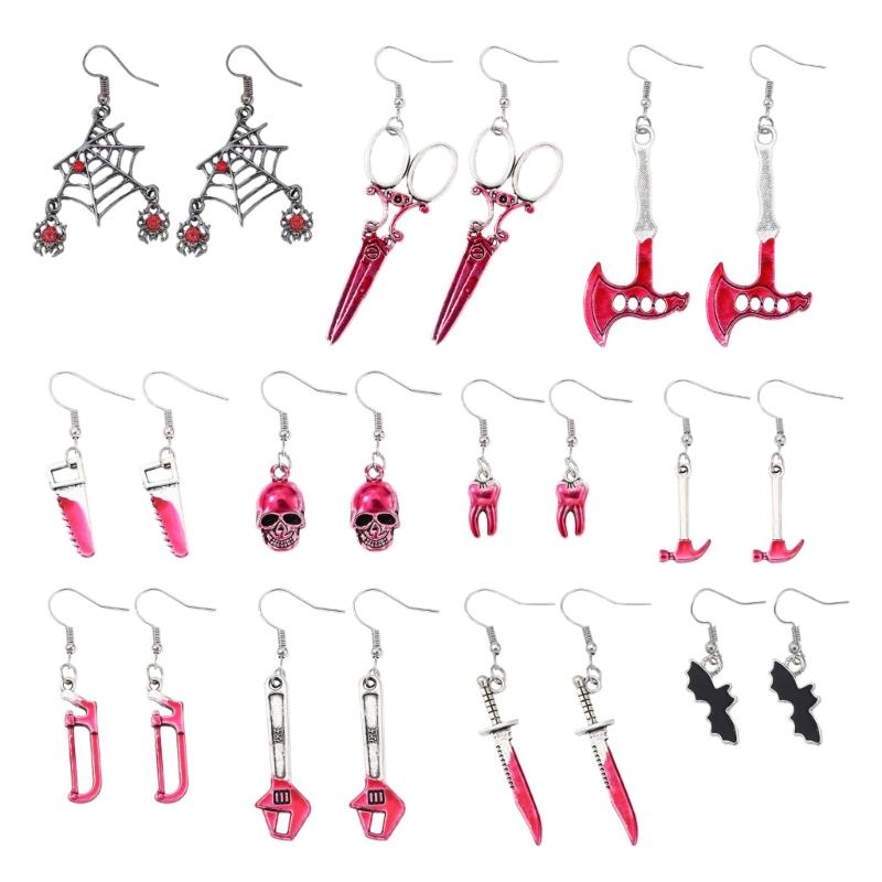 Halloween Drip Earrings Ear Dangles Alloy Material Drop Earrings Ear Accessories Ear Pendants for Halloween Season