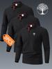 3Pcs Mens Solid Color Polo Shirts, Short Sleeve Lapel Tees, Breathable Comfort Tops for Everyday Leisure