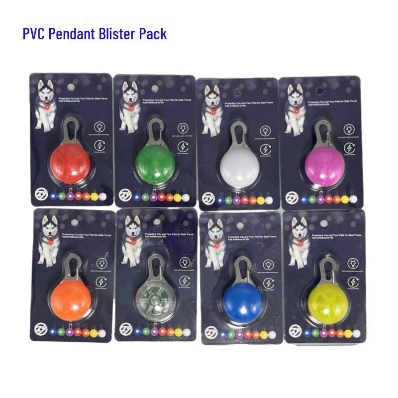 

Светодиодный светящийся кулон для питомца: Ночная прогулка мигающий аксессуар для собаки Two Button Batteries