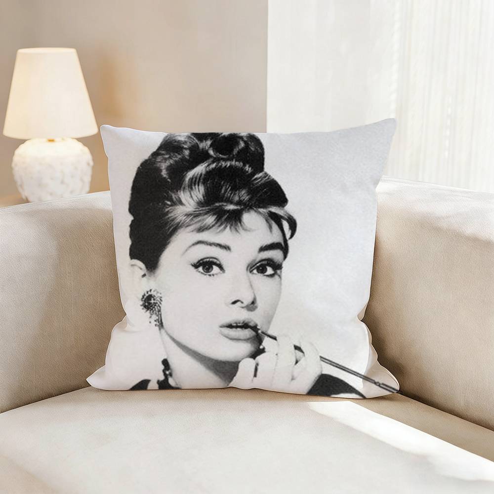 Beautful A-Audrey Hepburn Pillow Case Pattern Printed Pillowcase For Living Room Sofa Cushion Cover