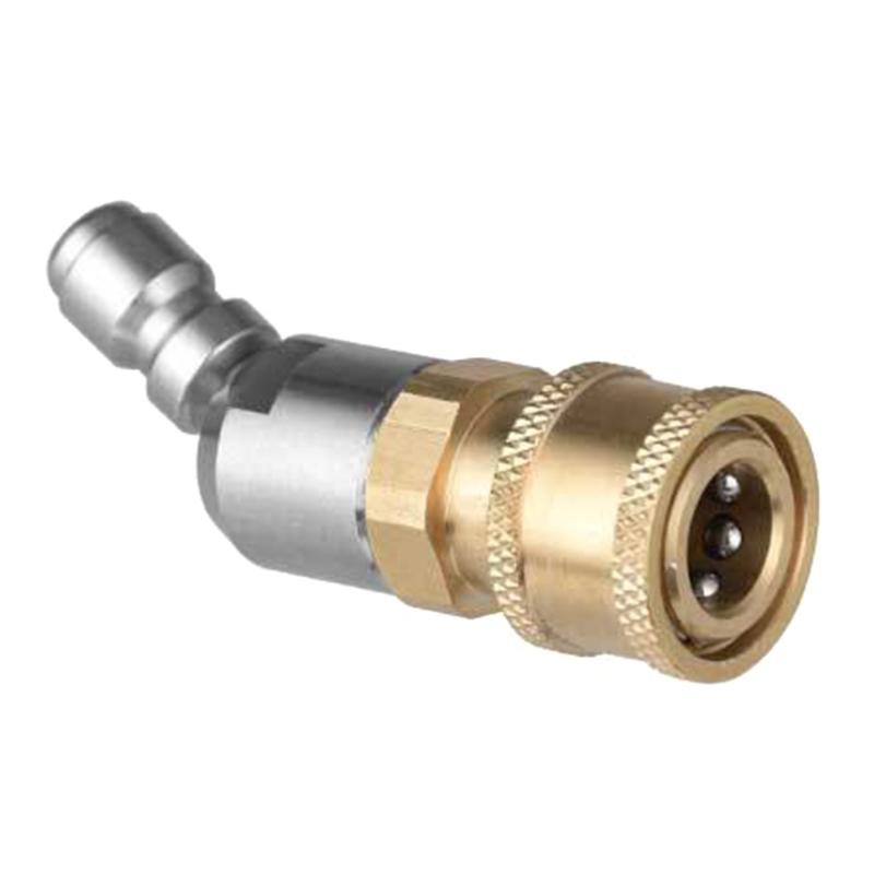 Stainless Steel 1/4Inch Quick Connect Coupling Adjustable Adapter for High Pressure Cleaners Durable & Easy To Install
