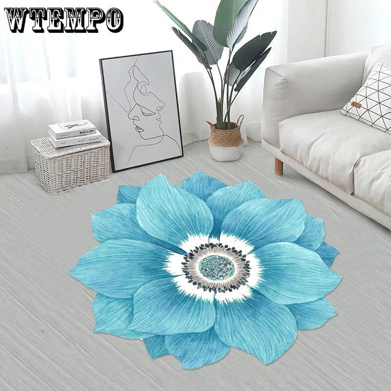 Irregular Flower Carpet Floor Mat Home Living Room Carpet Bedroom Dressing Table Bedside Full of Floor Mats