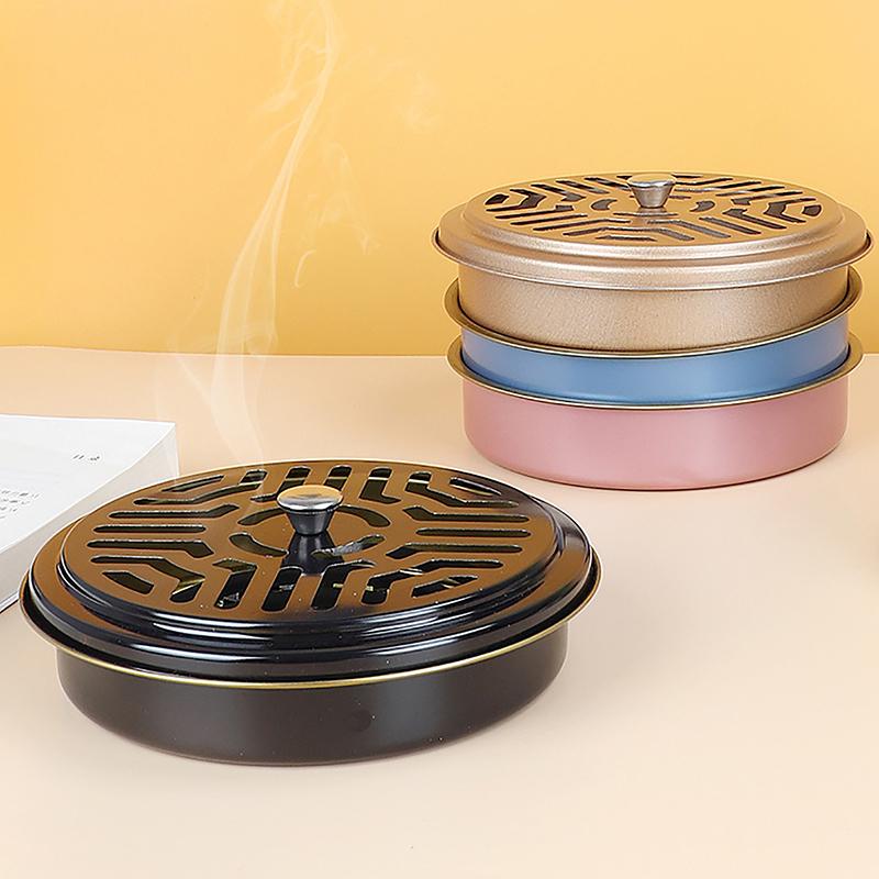 Mosquitoes Coil Holder Tray Frame Stainless Steel Round Rack Plate For Spirals