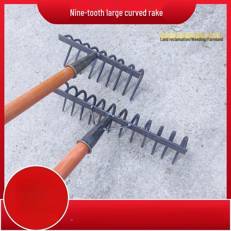 Welded Manganese Steel 12-Tooth Garden Rake