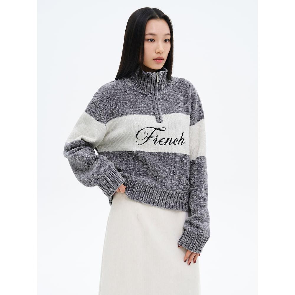 8seconds Velvet Teen High-Neck Pullover Gray