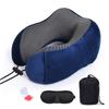 U-Shaped Pillow With Eyemask Earplugs Storage Bag,Travel Memory Foam Neck Pillow,Adjustables Neck Guard Pillow For Home/Travel