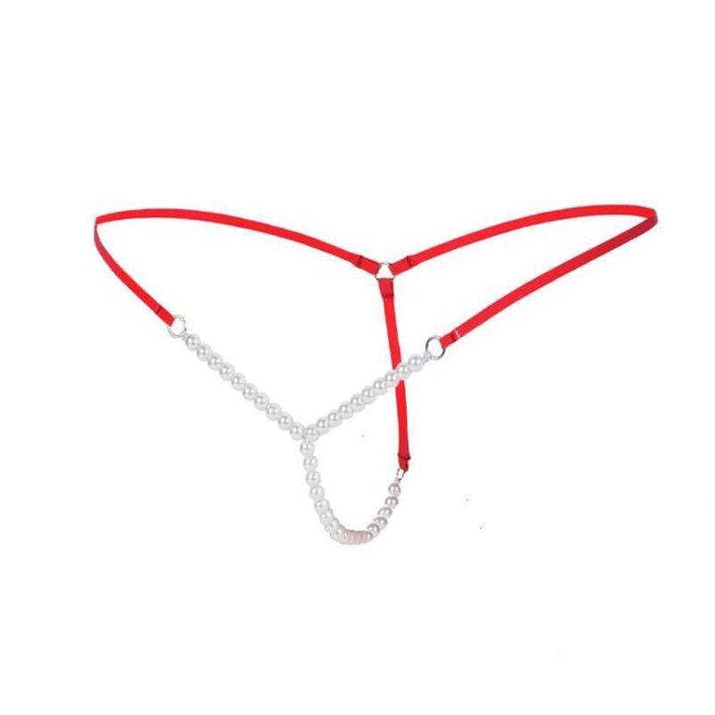 Sexy ženská perlová tanga s nízkým pasem kalhotky na zádech dámské spodní prádlo spodní prádlo G String K127