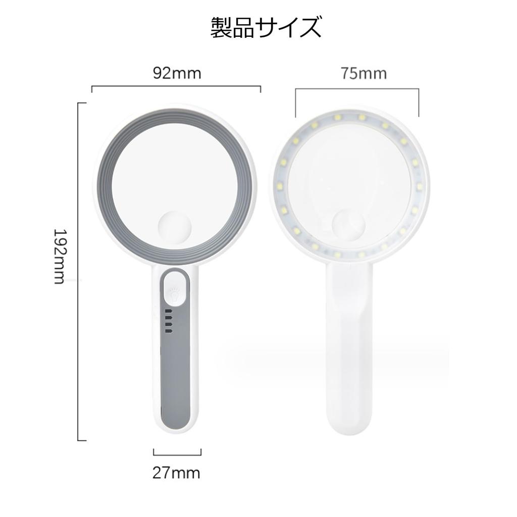 Siawadeky Handheld Magnifying USB 30x with LED 3 Dimmable Easy Magnifying Suitable for Children and Suitable for Newspaper Insect Precision Lens