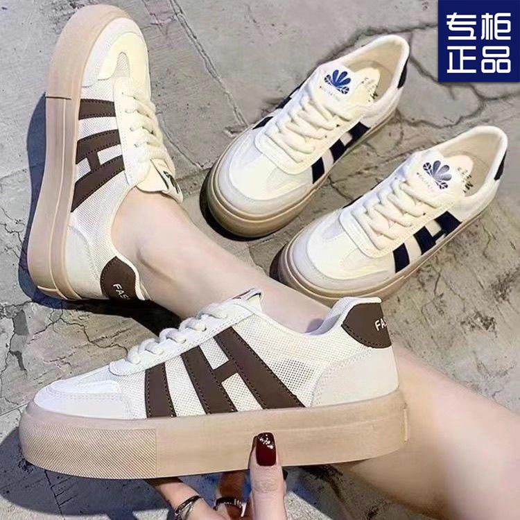

Soft sole thick baseplate shoes women s new summer versatile sports mesh breathable white shoes student board shoes net shoes 35 хакі
