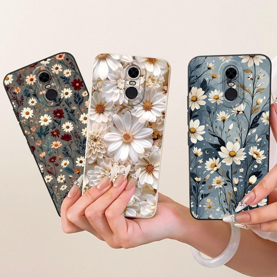 New Fashion Painting Phone Case For Xiaomi Redmi 5 Plus Redmi5 5+ 5Plus Funda Soft Matte Silicone Bow Pattern Cartoon Cat Covers