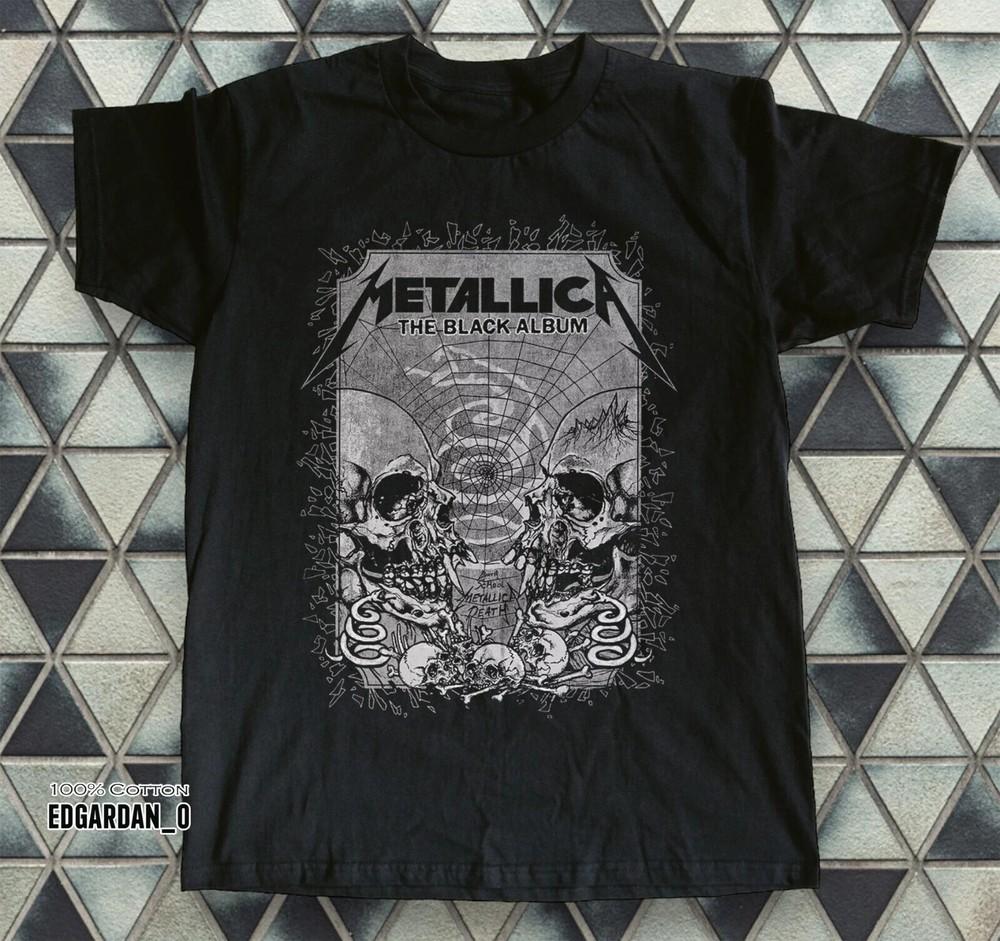 Metallica The Black Album 1991 Inspired  Thrash Rock Tee S-4XL Unisex T-Shirt XXXL