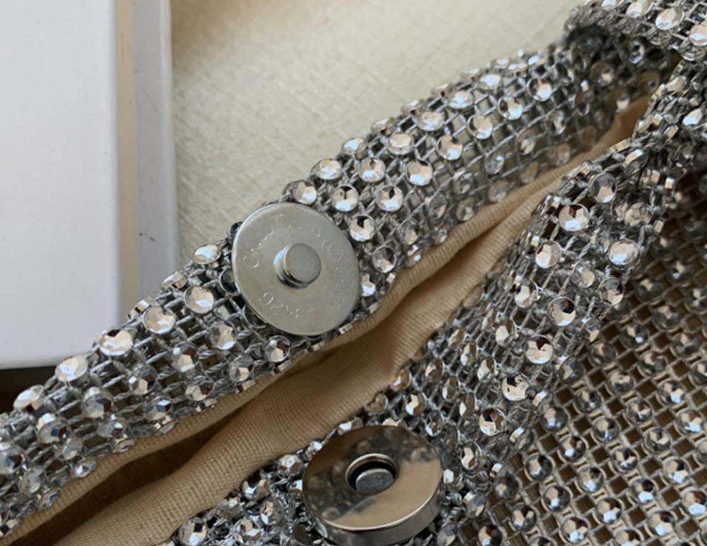 Stylová svatební taška [MELTIME] Dámská taška, Tote, Podtaška, Kabelka, Trendy, Kámen, Třpytky, (stříbrný)