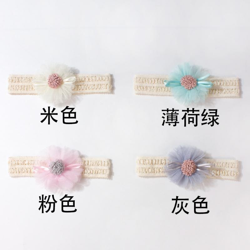 

Новая детская повязка на голову, милая кружевная повязка для волос с цветком, летняя тонкая детская повязка для волос