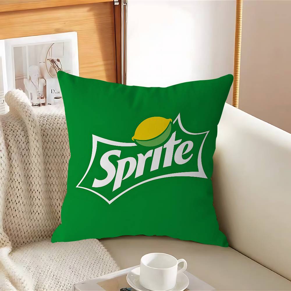 S-spri-te Logo Kissenbezug Auto Dekokissenbezug Für Sofa Auto Weihnachtsgeschenk 40x40cm 45x45cm