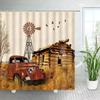 Western Horse Shower Curtains Running Horses Farm Animal Country Unique Oil Painting Abstract Art Fabric Bathroom Deco Set Hooks