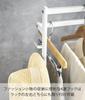 Yamazaki Jitsugyo Increased Storage Capacity Hanger Rack 2 Tiers White X D42 X Tower Closet with Casters 1435 W78.4 H96.2cm (Including Casters)