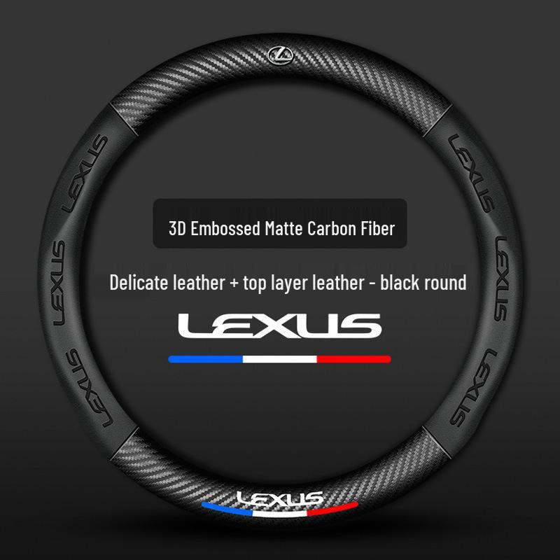 Carbon Fiber Steering Wheel Cover for Lexus ES, NX, CT, RX, and IS Series