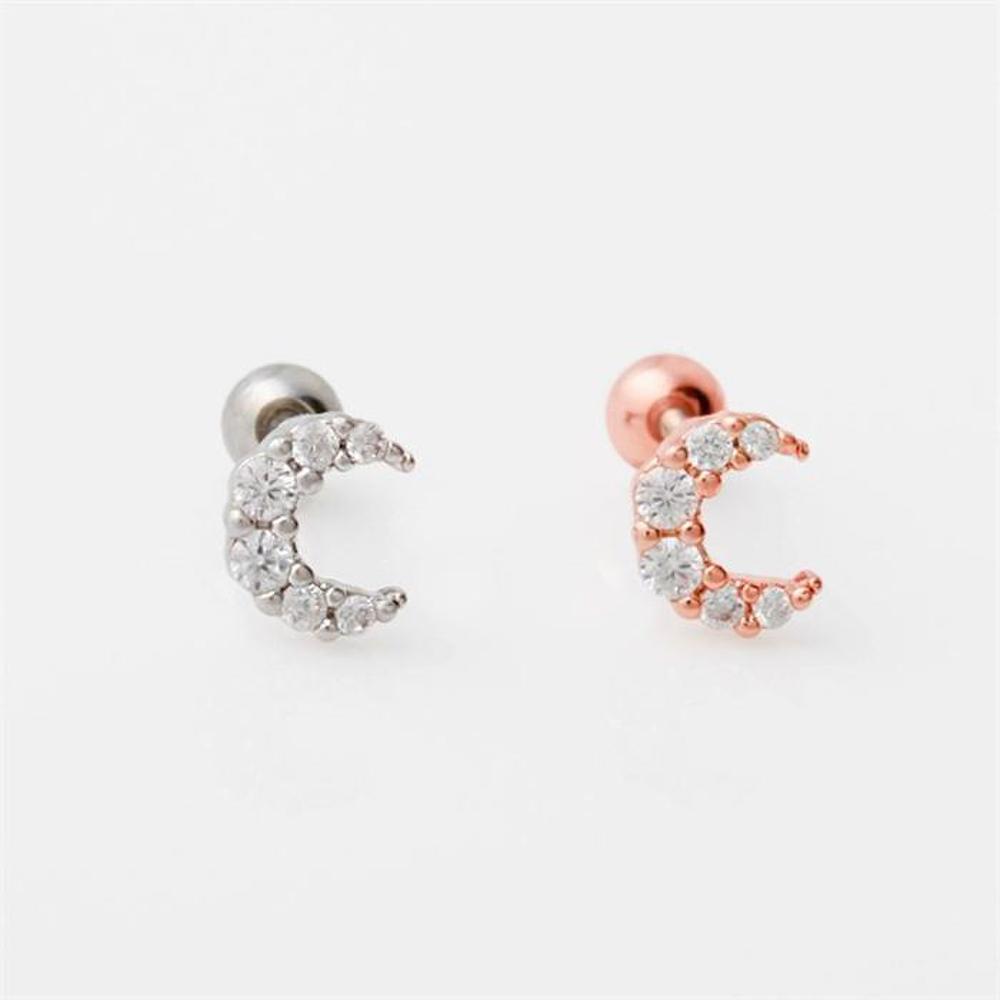 [Onm] Onm Surgical Piercing Cubic Moon (Choose 1 of 2) (S9593941)