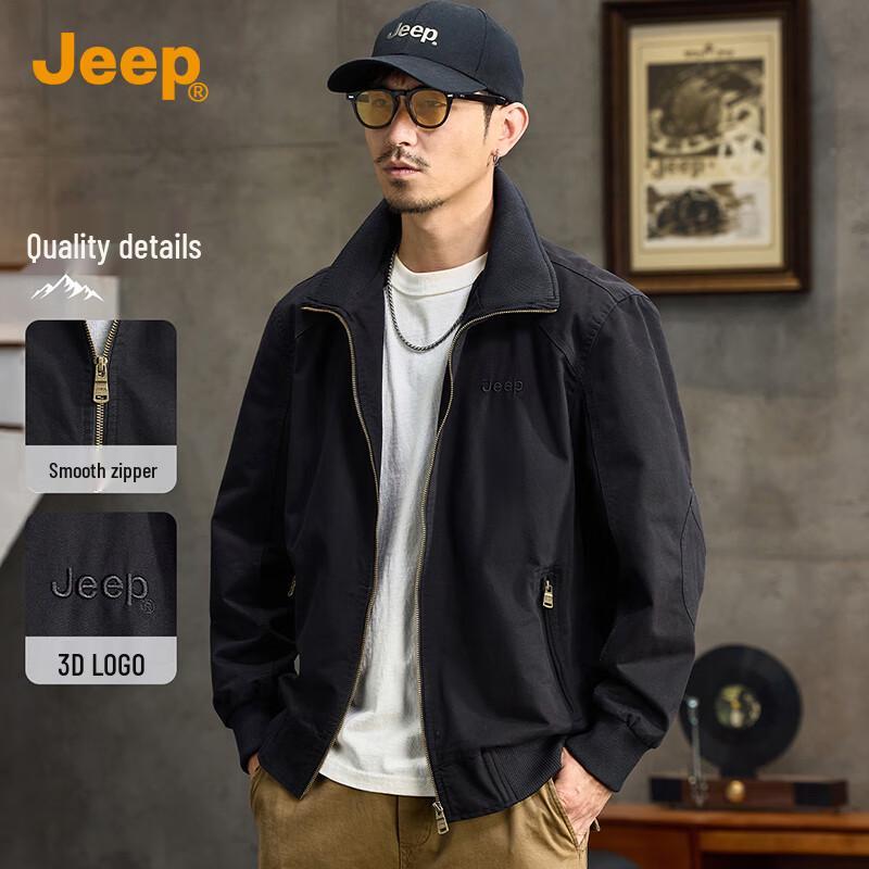 

JEEP Men s Loose Fit Pure Cotton Casual Jacket 4XL