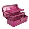 Verse Glitter Roze & Knutselgereedschap Opbergdoos, 3-Laags Stapelbare Draagbare Tackle Box Naaidoos Organizer Voor Kunst