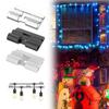 10Pcs Christmas Lighting Hanging Hooks PP Heavy Duty Cable Clips Waterproof Adhesive Strips Patio Decor Cord Holders for Outside