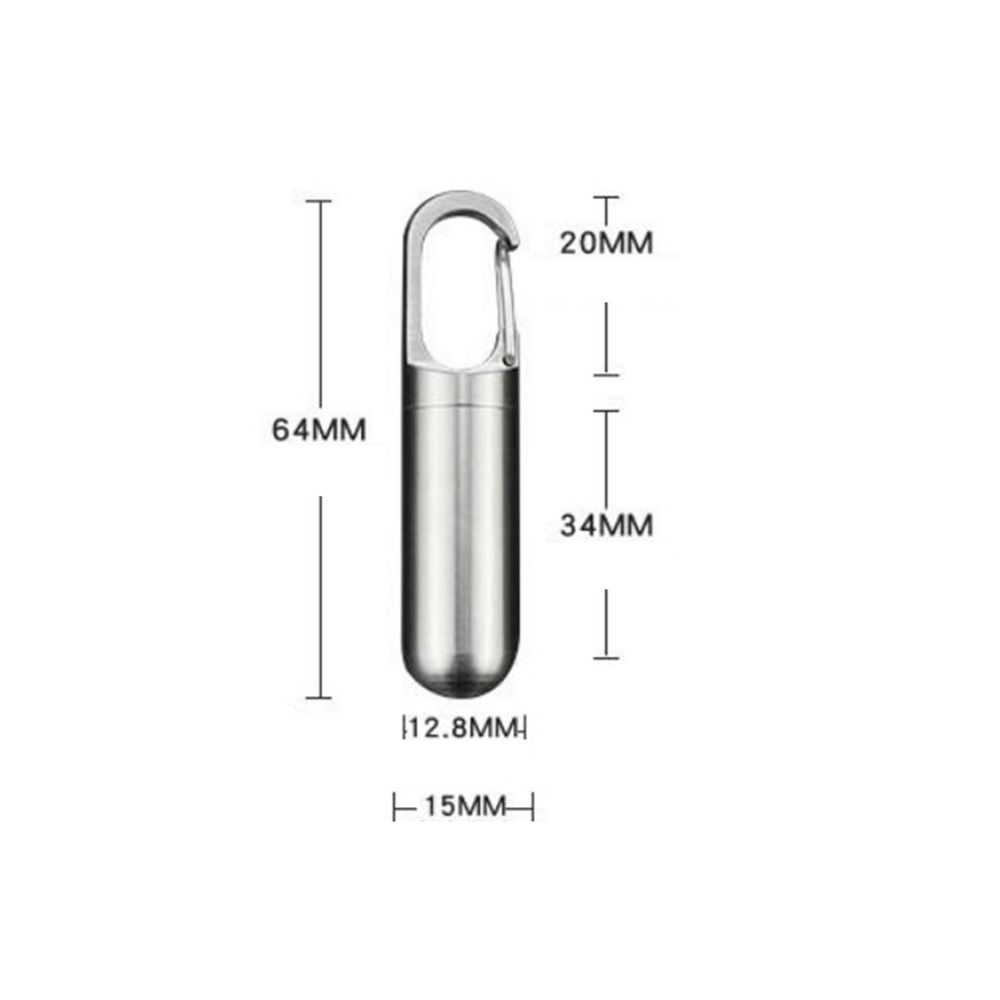 Sealing Waterproof Pill Holder Stainless Steel Pill Organizer Durable Pill Container  Travel Purse