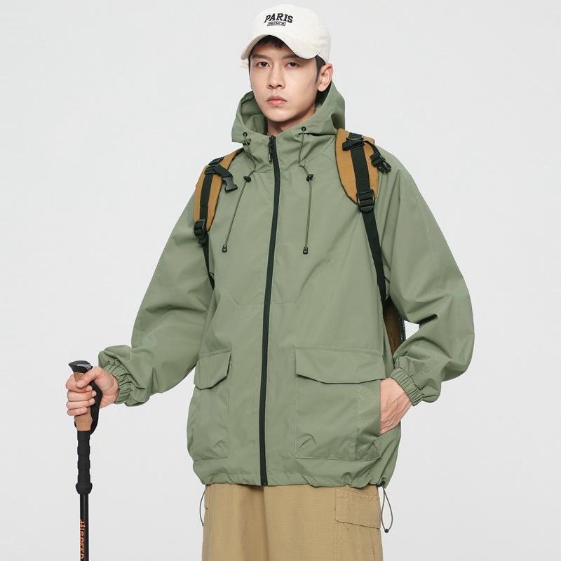 

Hot Style Windbreaker Jacket: Hooded, Waterproof, Windproof, Streetwear for Couples - Perfect for Spring and Autumn. L