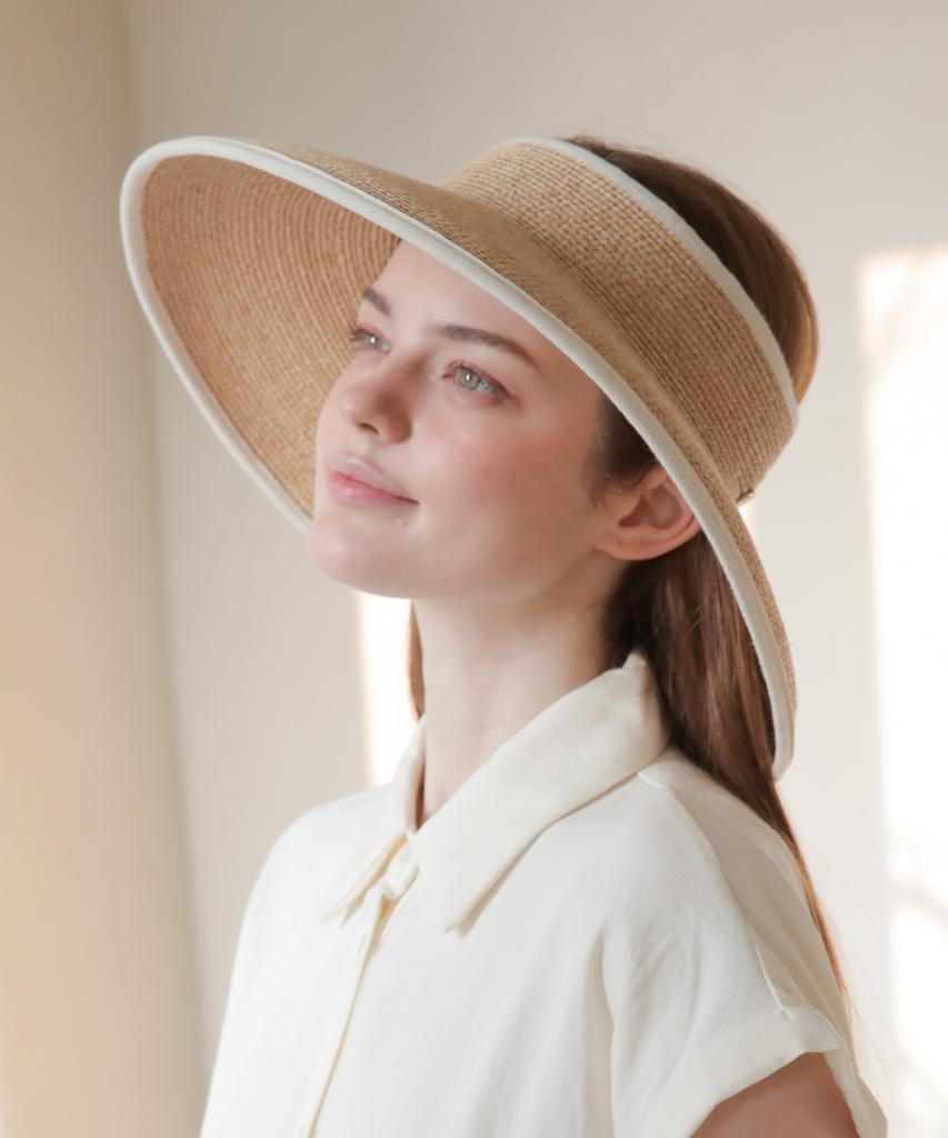 Sseongeulleideu Raffia Hat Mare Sun Visor Women'S Uv Protection Summer Hat Resort Hat