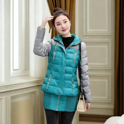 Winter Short Padded Jacket Korean Style Patchwork Warm Outerwear