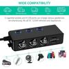 TR30 Car Cigarette Lighter Splitter: 3-Socket, 4-USB Ports, Independent Switches, QC3.0 Fast Charge, 120W, Voltage Display