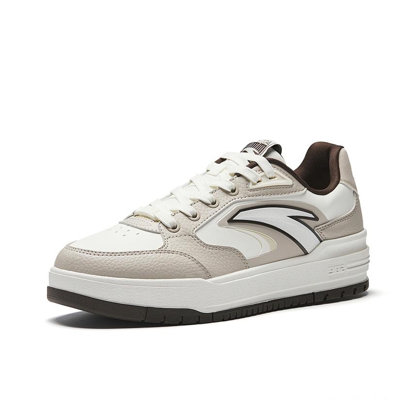 Anta 982 Retro Fashion Versatile Slip Resistant Durable Low Top Skate Shoes Men Sneakers White Gray 112548066-5