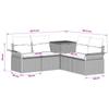 Sofa Set 5 Pieces Beige and Light Gray Poly Rattan and Steel