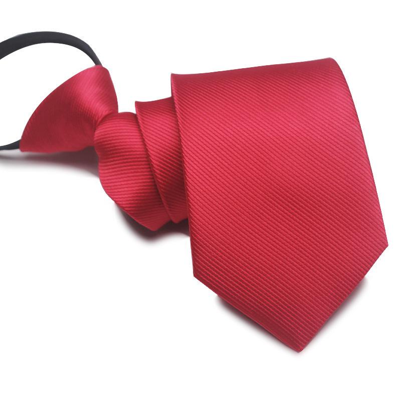 Men's 8cm No-Knot Zipper Tie - Easy-Pull Business Formal Tie