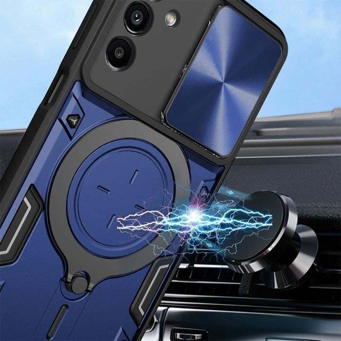 Coque de protection - BOOLING - Samsung Galaxy A15 4G-5G - Antichoc - 2 Verres Trempés - Support Rotatif