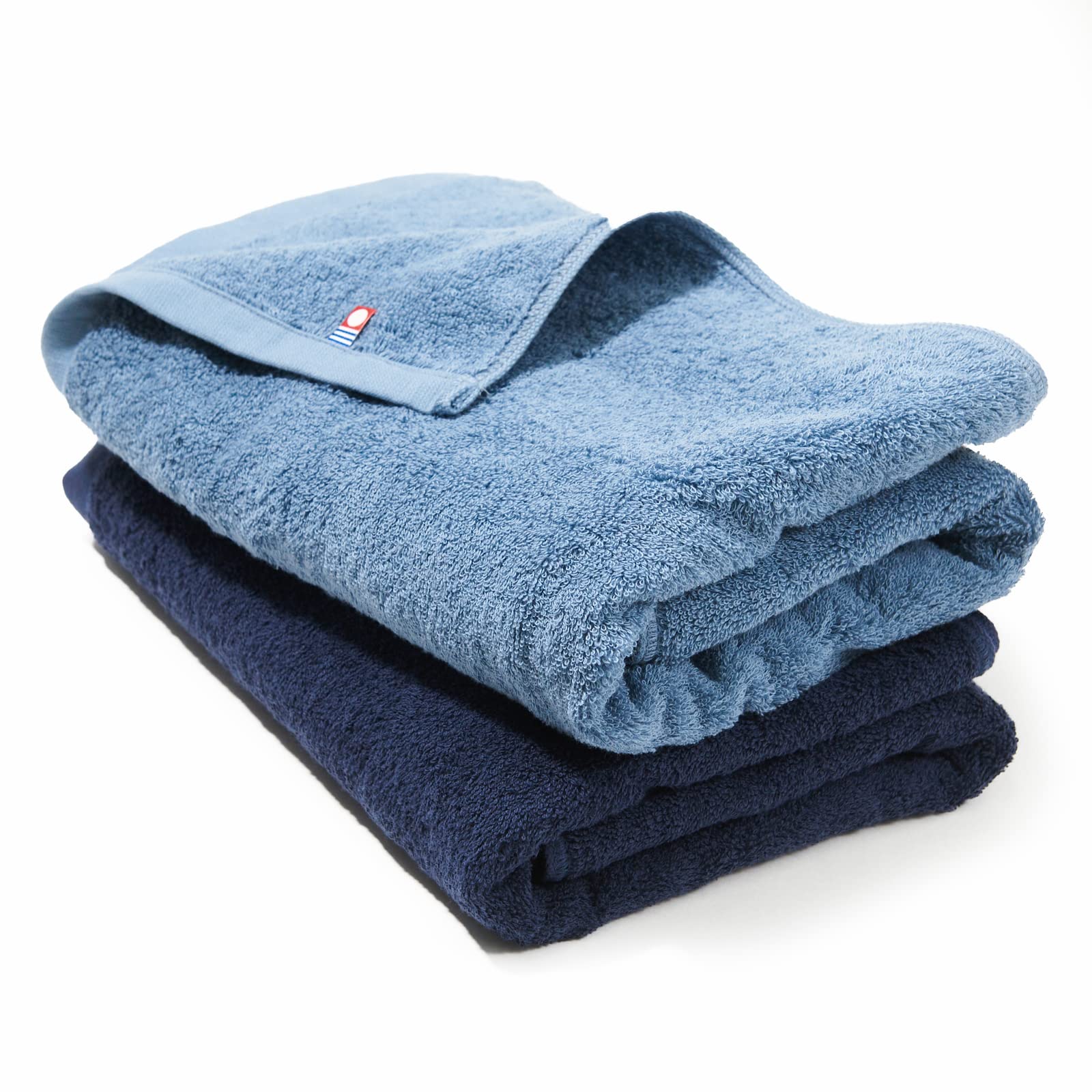 

Imabari Towel Certified Bath Towel Set of 2 Medium Thickness Quick Room Made in 60 x 120 cm imabari Blue x [Soft Type] Drying, Absorbent, Drying,
